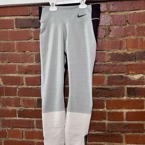 Nike womens purple Grey and White Athletic Leggings
